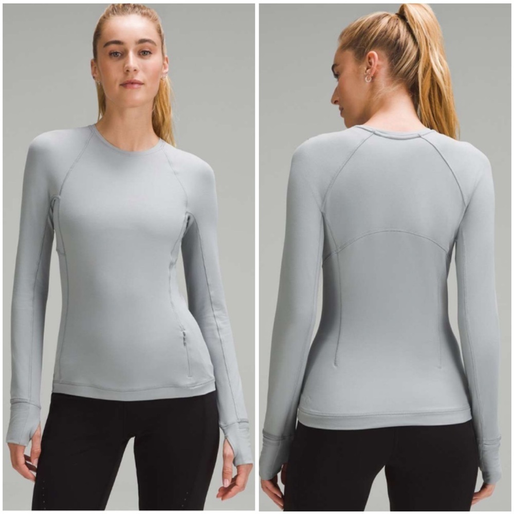 Lululemon Its Rulu Run Long-Sleeve Shirt Rhino Grey Gray Size 8 W3FKIS